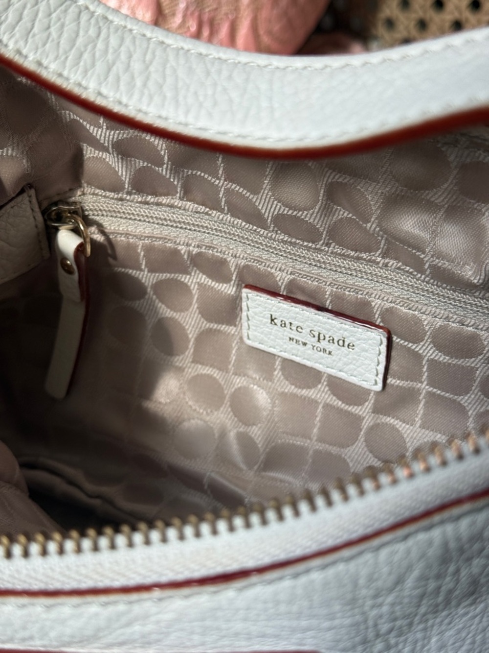 kate spade Cream Leather Shoulder Hobo with Tassel - Picture 7 of 10